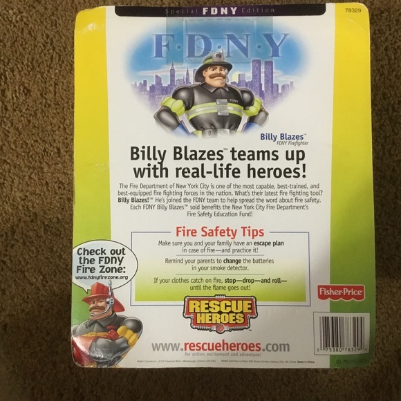 FDNY RESCUE HEROES BILLY BLAZE - Special Edition 2001 - Picture 3 of 8